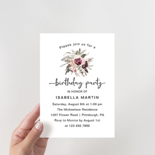 Rustikale Geburtstagsparty Einladung