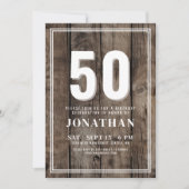 Rustikale Geburtstagsparty Einladung (Vorderseite)