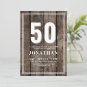 Rustikale Geburtstagsparty Einladung (Stehend Vorderseite)