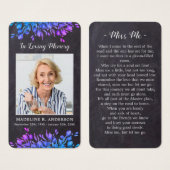 Rustikale Gedächtniskarte (Vorne & Hinten)