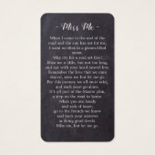 Rustikale Gedächtniskarte (Rückseite)