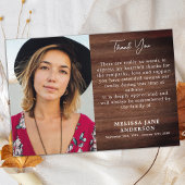 Rustikale Gedenkfeier zum Gedächtnis Beileid Beerd Dankeskarte