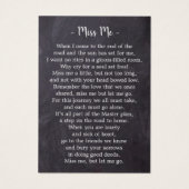 Rustikale Gedenkkarte 3 Foto Gedicht Beerdigung (Rückseite)