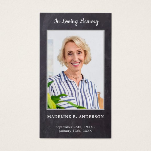 Rustikale Gedenkkarte Beileid Beerdigung (Vorderseite)