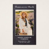 Rustikale Gedenkkarte Foto Beileid Beerdigungskart (Vorderseite)