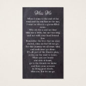 Rustikale Gedenkkarte für die Beerdigung von Bilde (Rückseite)