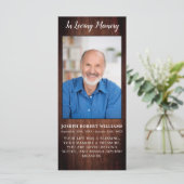 Rustikale Gedenkkarte Gedicht Beerdigung Menükarte (Stehend Vorderseite)