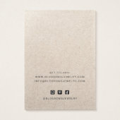 Rustikale, gedruckte Papierklebekarte (Rückseite)