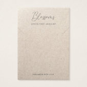 Rustikale, gedruckte Papierklebekarte (Vorderseite)