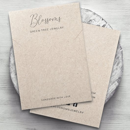 Rustikale, gedruckte Papierklebekarte