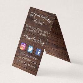 Rustikale geflochtene Hashtag Wedding Share Fotos