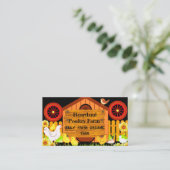 Rustikale Geflügelfarm Bio Eier Visitenkarte (Stehend Vorderseite)