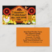 Rustikale Geflügelfarm Bio Eier Visitenkarte (Vorne/Hinten)