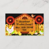 Rustikale Geflügelfarm Bio Eier Visitenkarte (Vorderseite)