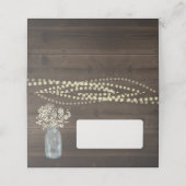 Rustikale gegliederte Zelt-Platzkarte Platzkarte (Außenseite Aufgefaltet)