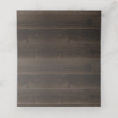 Rustikale gegliederte Zelt-Platzkarte Platzkarte (Innenseite Aufgefaltet)