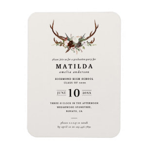 Rustikale Gegner der Abschlussfeier einladen Magnet