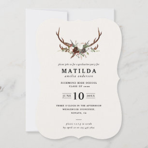 Rustikale Gegner der Abschlussfeier einladen Save The Date