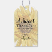 Rustikale Gelbblüte Danke Brautparty Geschenkanhänger (Vorderseite)