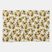Rustikale Gelbblüte Geschirrtuch (Horizontal)