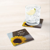 Rustikale Gelbblüte und Brauerei Rechteckiger Pappuntersetzer (Vor Ort)