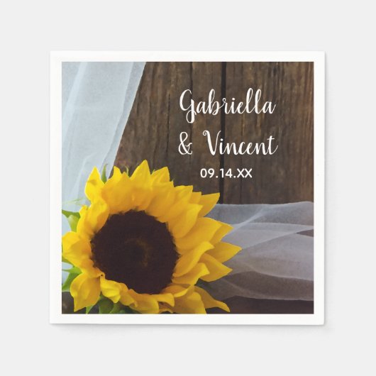 Rustikale Gelbblüte und Brauerei Serviette (Vorderseite)