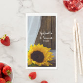 Rustikale Gelbblüte und Brauerei Serviette (Beispiel)