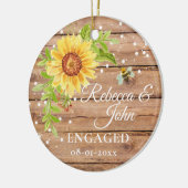 Rustikale Gelbblüte Verlobte Keramik Ornament (Links)