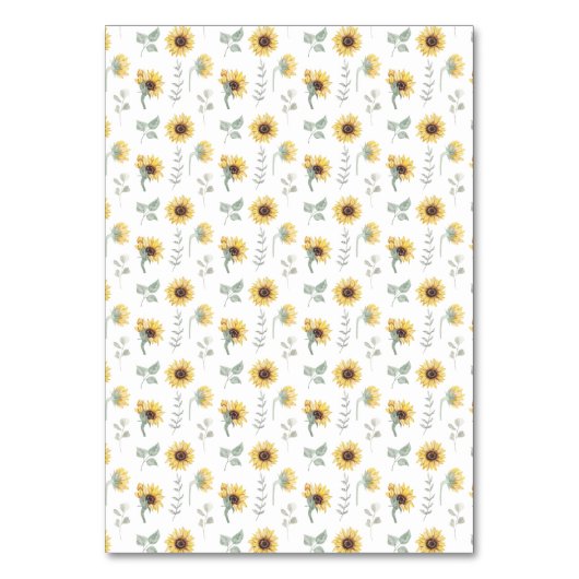 Rustikale Gelbblüten Hochzeitsfeiern Tischnummern (Rückseite)