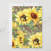 Rustikale Gelbblütenbestätigung Einladung (Rückseite)