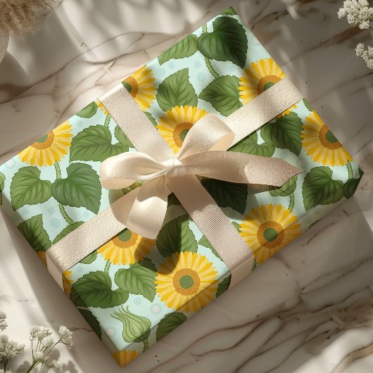 Rustikale Gelbblütenblume Geschenkpapier