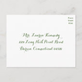 Rustikale Gelbblütenblütenhochzeit UAWG Blumengrün Einladungspostkarte (Rückseite)