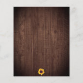 Rustikale Gelbblütendots Einladung zur Hochzeit (Rückseite)