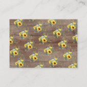 Rustikale Gelbblütendusche Windelwanne Windelwanne Begleitkarte (Rückseite)