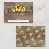 Rustikale Gelbblütendusche Windelwanne Windelwanne Begleitkarte (Vorne/Hinten)