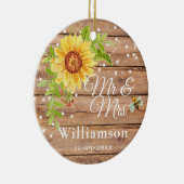 Rustikale Gelbblütenhochzeit Keramik Ornament (Rechts)