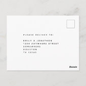 Rustikale Gelbblütenhochzeit RSVP Postkarte (Rückseite)