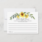 Rustikale Gelbblütenkarte Einladung (Vorderseite)