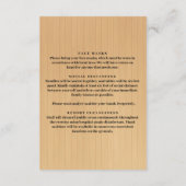 Rustikale Gelbblütenmason-Jars Sicherheitsmaßnahme Begleitkarte (Rückseite)