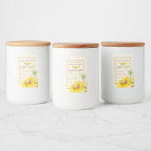 Rustikale Gelbblütenzutaten Lebensmitteletikett (Flaschen)