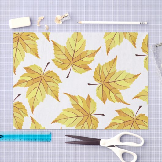 Rustikale Gelbe Herbstlaube Seidenpapier (Handwerk)