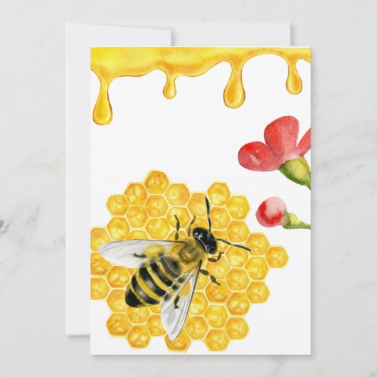 Rustikale gelbe Honigwabenrübe, rote Kronenrübe, B Einladung (Rückseite)