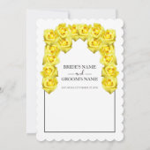 Rustikale Gelbe Rosen Hochzeitseinladungen Einladung (Rückseite)