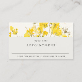 Rustikale Gelbe Wildblume Boho Blumenernennung Visitenkarte