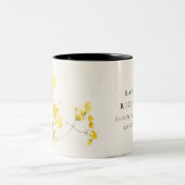 Rustikale Gelbe Wildblume Boho Floral Zweifarbige Tasse (Mittel)