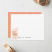 Rustikale Gelbe Wilde Blume Splash Mitteilungskarte (Vorderseite/Rückseite Beispiel)