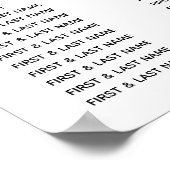 Rustikale gelbe Zitronengrün Hochzeitstabelle Poster (Ecke)