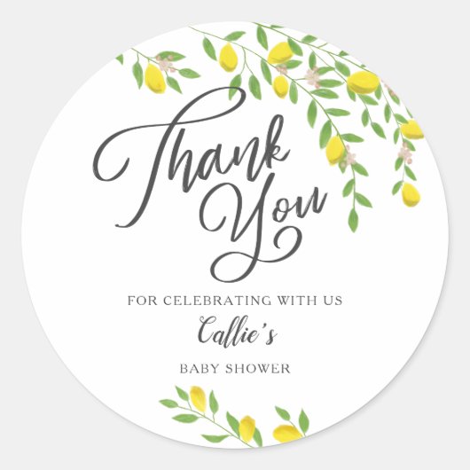 Rustikale Gelbklee-Kinderdusche Runder Aufkleber (Vorderseite)