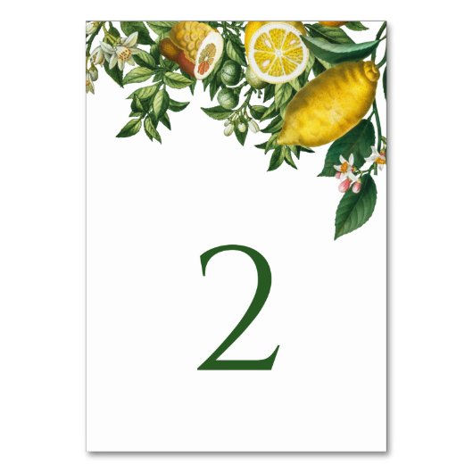 Rustikale Gelblamelle und Blattgrün Tischnummer (Rückseite)