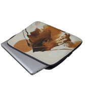 Rustikale, gemalte Bergwelt Laptopschutzhülle (Vorne Knopf)